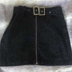 Black jean skirt
